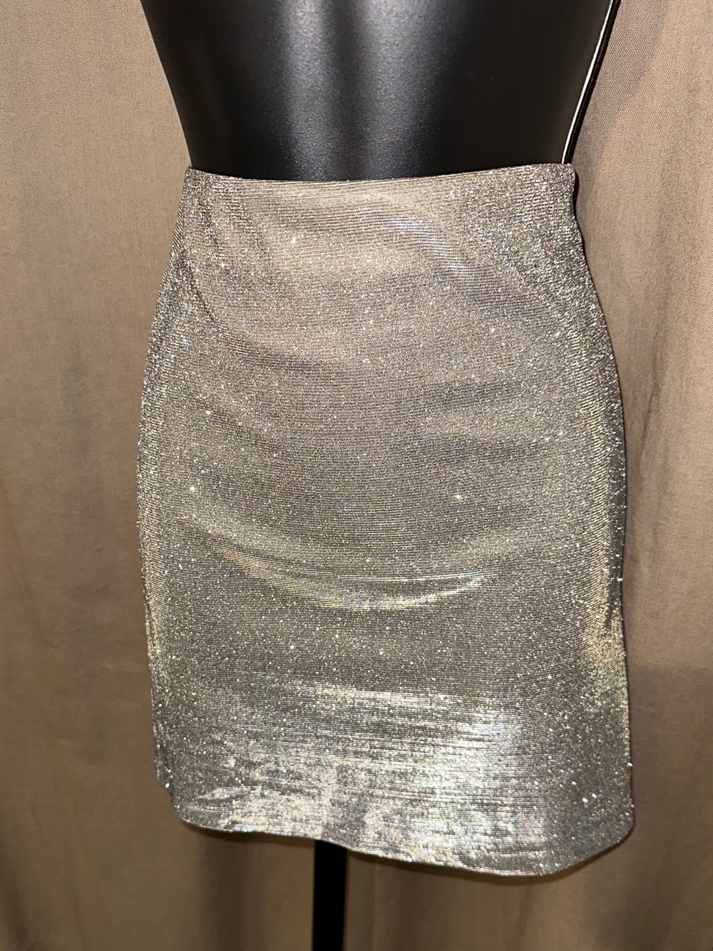 wild fable Silver Metallic Mini Skirt